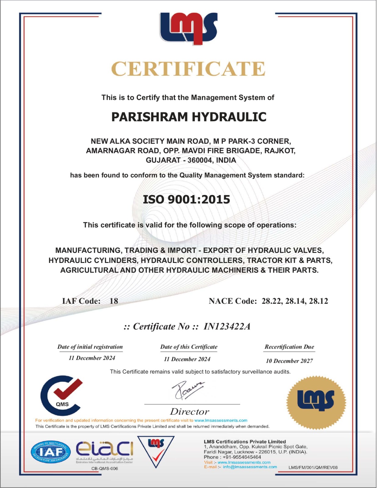 ISO 9001:2015 Certification